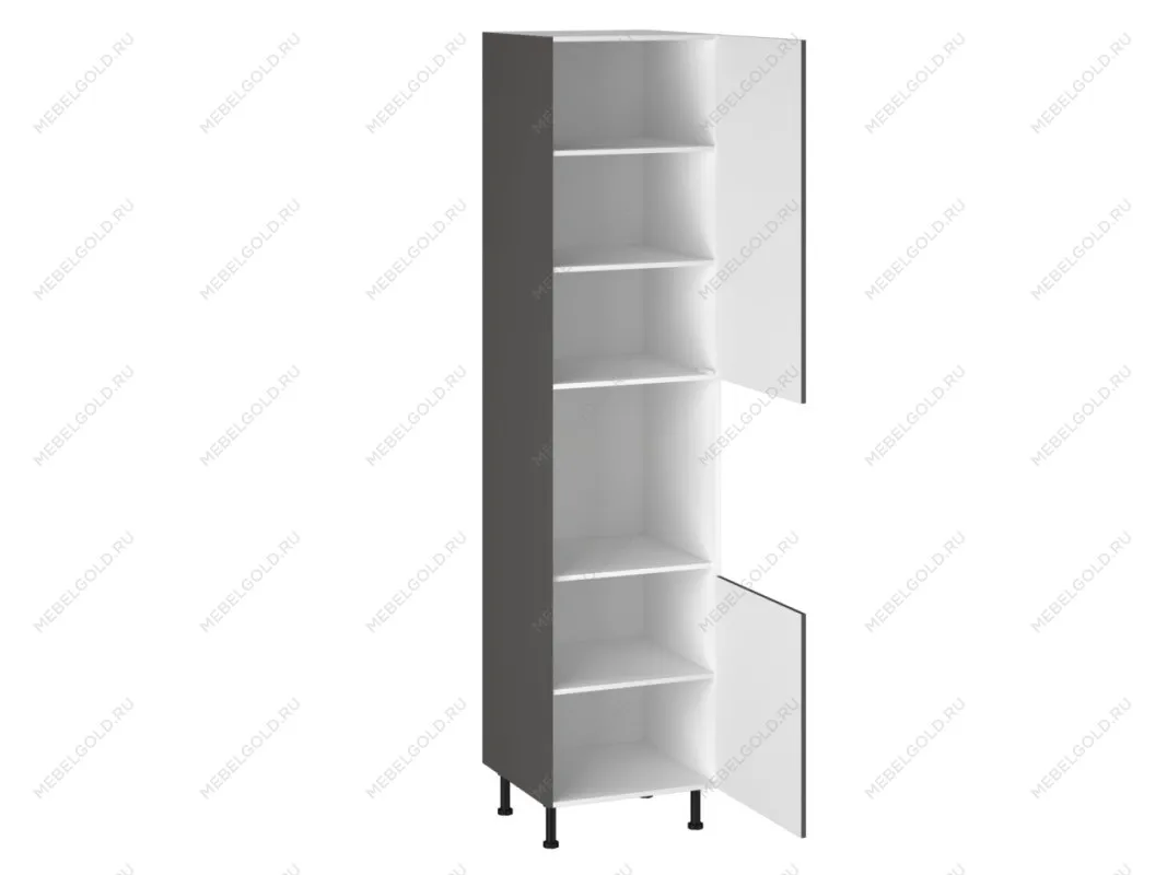 Шкаф-пенал 1080 ПГ-60 бок левый МДФ, Виста (600*586*2576) Экокожа Серый, 26700 | изображение 1