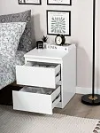Тумба прикроватная Мальта, 48х40х54 см, белая | изображение 2