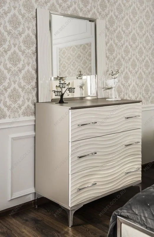 Комод Гравита 3 ящика белый глянец | изображение 3