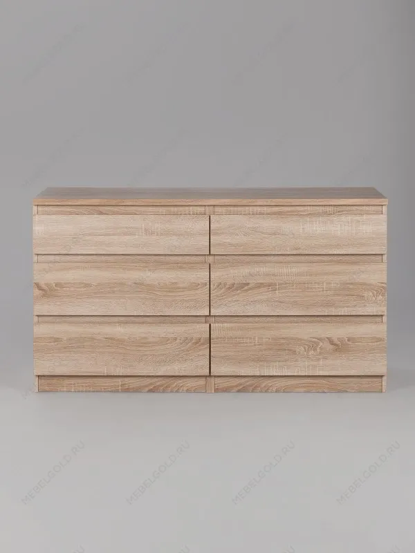 Комод Кастор, 6 ящиков, 129х40х71 см, дуб сонома | изображение 8