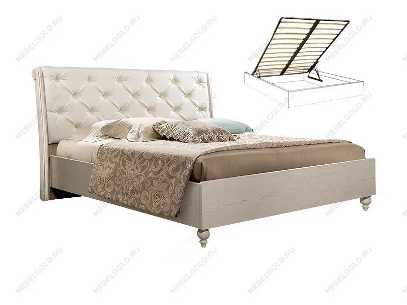 Кровать с подъемным механизмом Венеция дуб седан ВНКР-1[3]