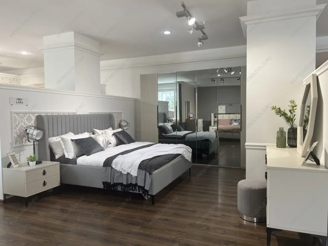 Спальня Стелла 6-дверная светло серый камень | изображение 8