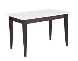 Стол Квадро (1200*700+300/цвет столешницы Белый/цвет ножек Венге)