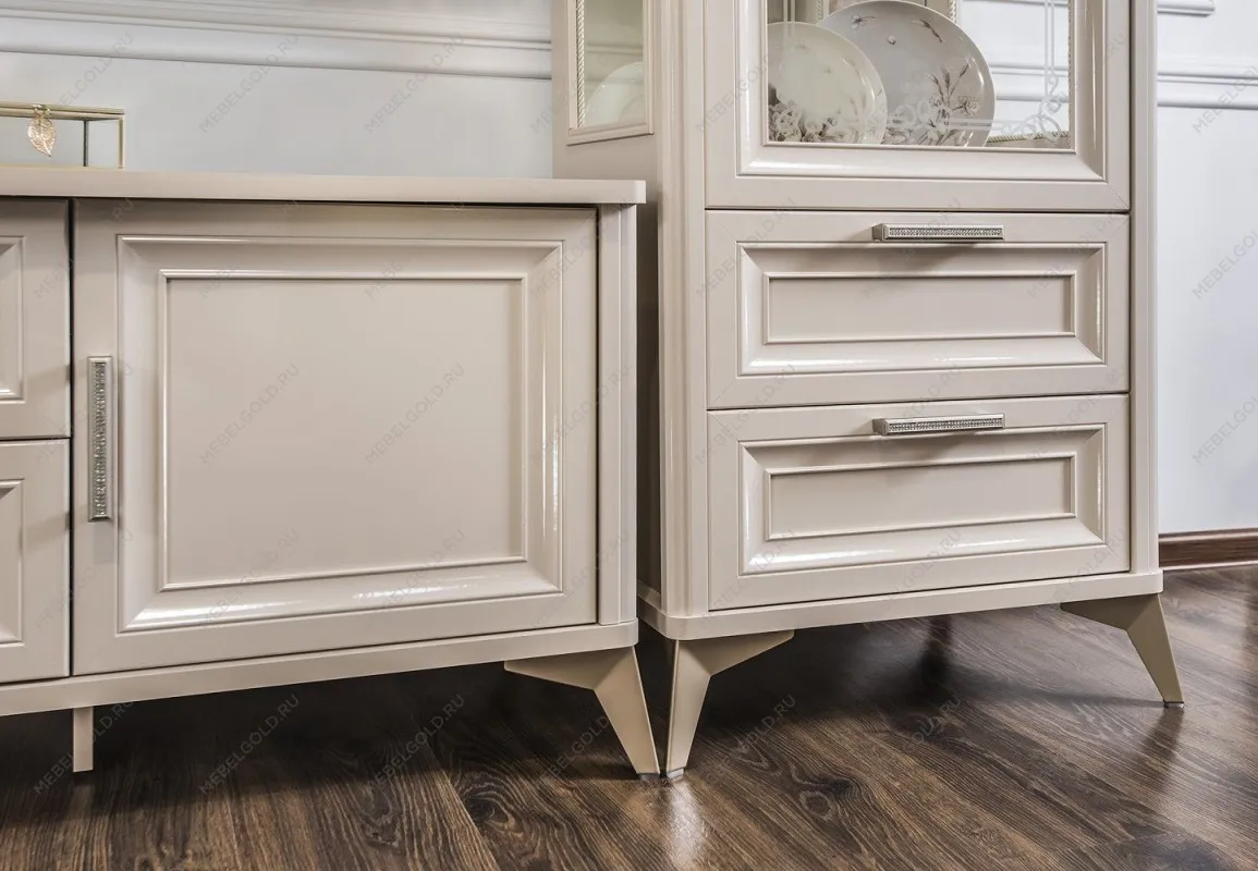 Гостиная Нонна 1+тв+1 бежевый глянец | изображение 2