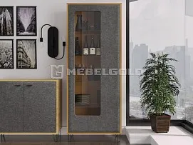 Шкаф с витриной Грейс REG2W