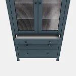 САГА шкаф с витриной 90 МОРУ темно-бирюзовый | изображение 5