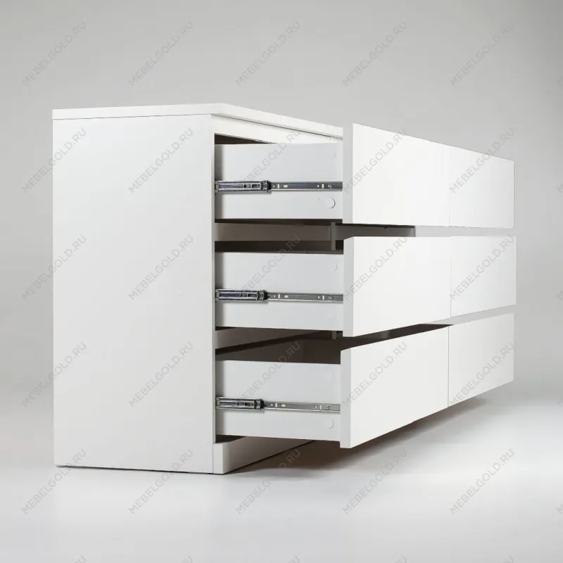 Комод Варма, 6 ящиков, горизонтальный, 160х78х40 см, эмаль белая | изображение 14