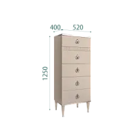 Комод узкий с планкой Римини СОЛО (Ваниль/Серебро) РМКМ-2(s)