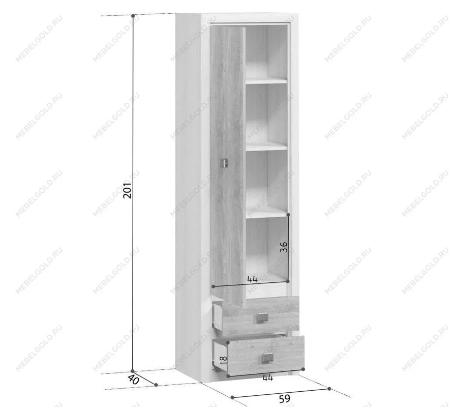 Пенал Коен REG1D2S Венге/Штрокс (NEW) | изображение 4