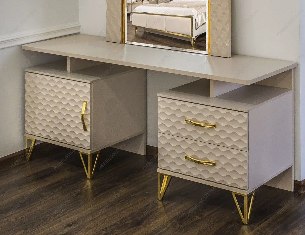 Туалетный столик Лара бежевый глянец | изображение 2