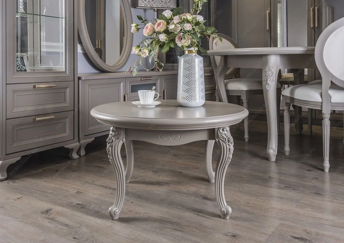 Столик круглый Мокко серый камень | изображение 3