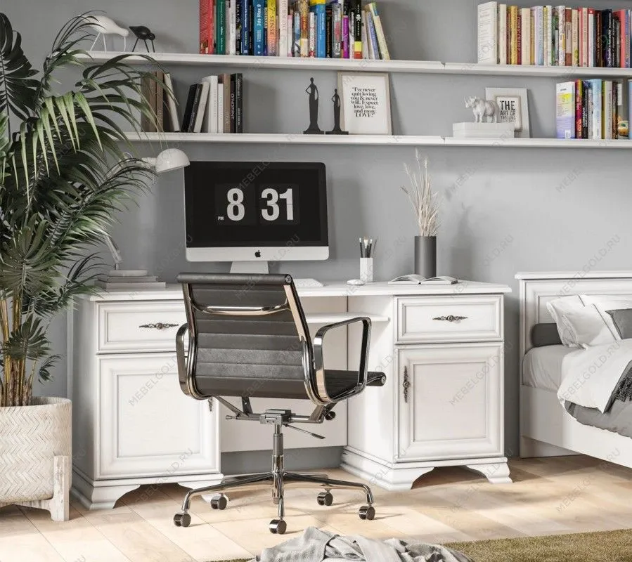 Стол письменный Кентаки BIU2D2S белый | изображение 3