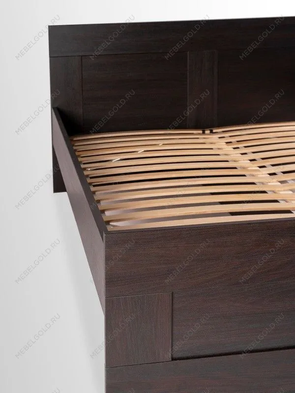 Кровать двуспальная Сириус, 160х200 см, черный, дуб венге | изображение 13