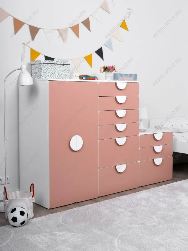 Комод Пикси, 6 ящиков 60x57x120, мечтательный пион | изображение 6