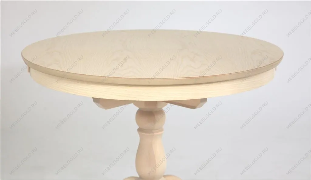Стол обеденный Круглый-0090 (беленый дуб) | изображение 1