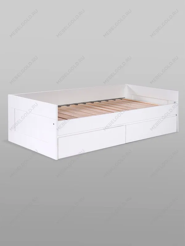 Кровать раздвижная Сириус, с ящиками, 80х200/160х200 см, белая | изображение 11
