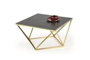 Стол журнальный Halmar FELICIA (черный мрамор/золотой)
