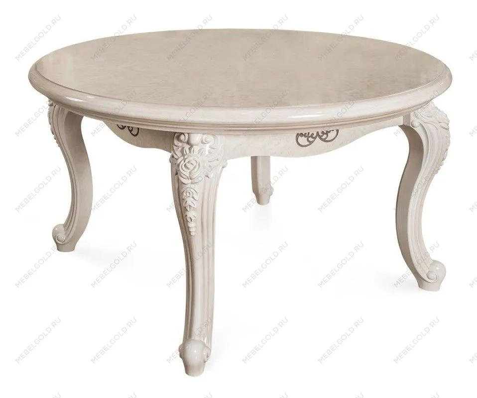 Столик круглый Патрисия крем корень глянец