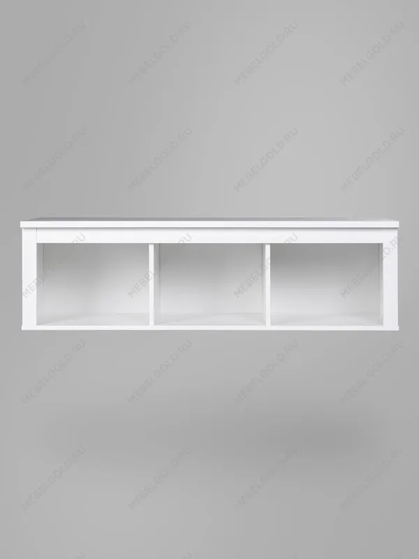 Полка навесная Сага, 3 секции, белая | изображение 6