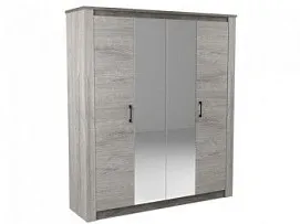 Шкаф 4-х дверный 2194, Денвер (1920*538*2194) Риббек серый, 11712