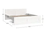 Кровать двуспальная Сириус, 180х200 см, белая | изображение 4