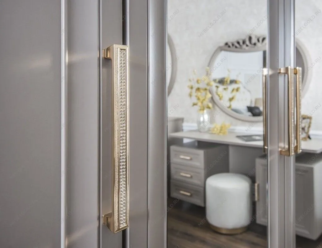 Шкаф Мокко 3-дверный с зеркалом серый камень | изображение 2