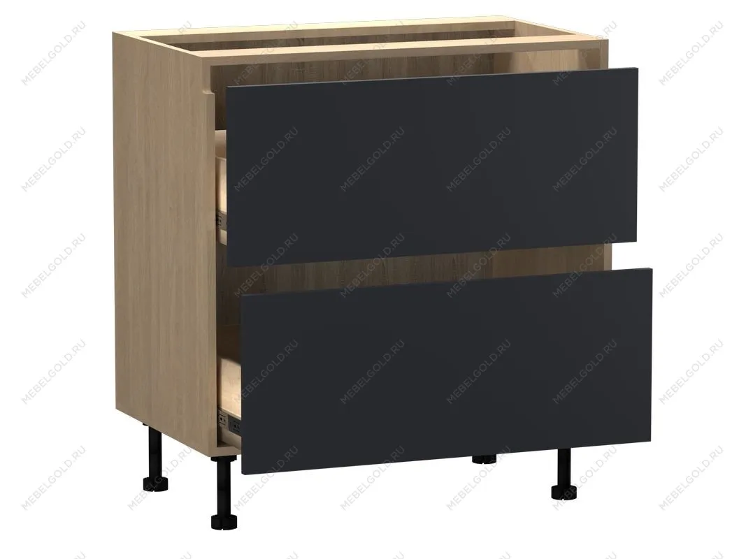 Стол с ящиками СЯ-80 (2), Женева (800*520*870) Дуб Палермо/Синий матовый, 22519 | изображение 1