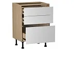 Стол с ящиками СЯ-60, Женева (600*520*870) Дуб Палермо/Белый матовый, 22418 | изображение 1