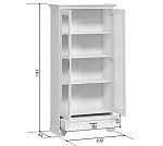 Шкаф с витриной Кентаки REG2W1S белый - Выставка м. Марьина роща | изображение 6