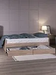 Кровать раздвижная Сириус, с ящиками, 90х200/180х200 см, дуб сонома | изображение 2