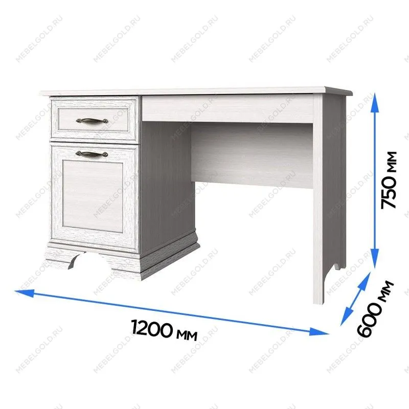 Стол письменный Тиффани 120 вудлайн кремовый | изображение 2