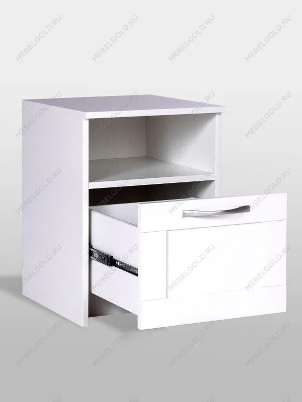 Тумба прикроватная Сириус, 1 ящик, 41х39х53 см, белая | изображение 5