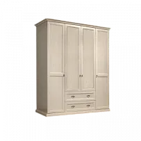 Шкаф 4-х дв. (без зеркал) для платья и белья с выдвижными ящиками Венеция дуб седан ВНШ2/41