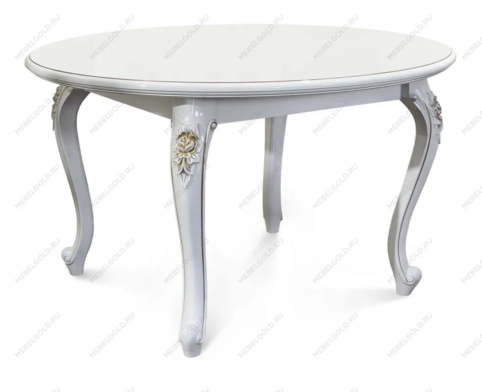 Стол Натали круглый белый глянец - Выставка Балашиха