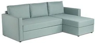 Диван-кровать ВАЛО, 230х91х72 см, короткий подлокотник, мятно-серый