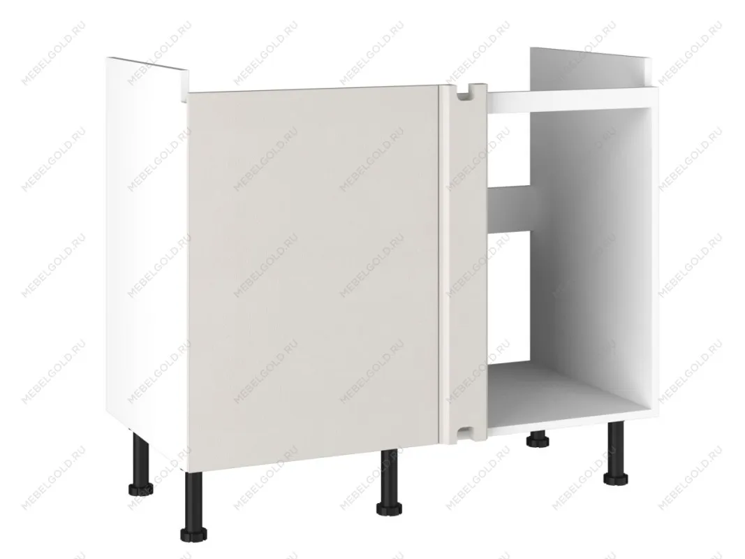 Стол под мойку угловой СМУ-110, Виста (1000*534*870) Экокожа Белый, 26304