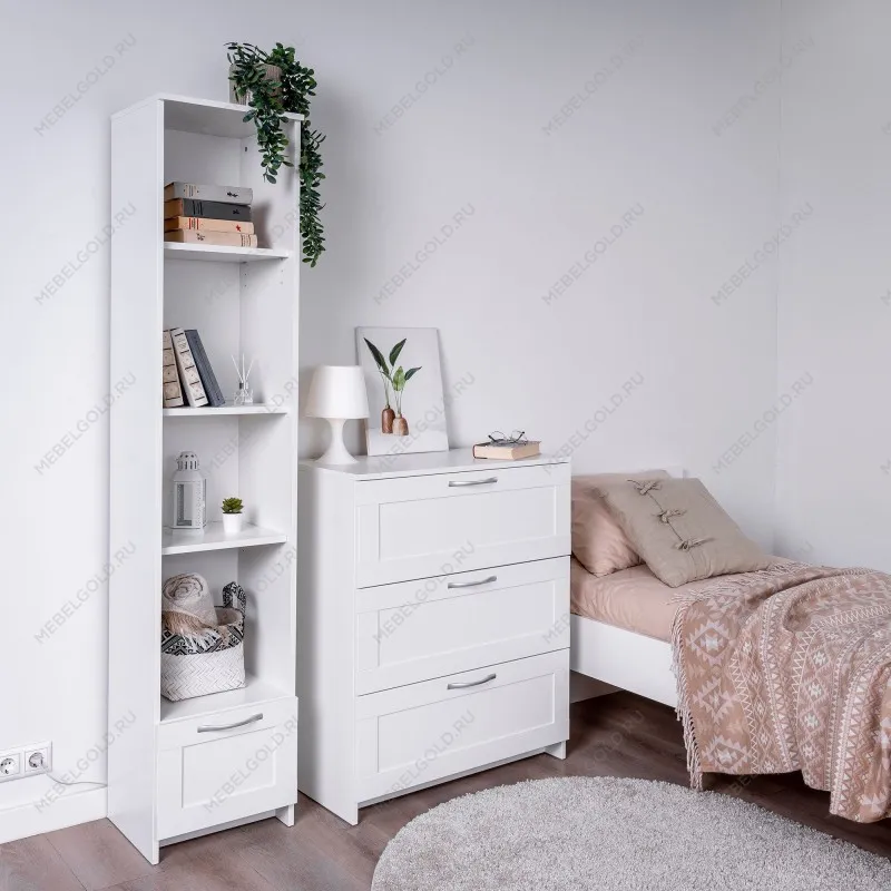 Комод Сириус, 3 ящика, 78х41х94 см, белый | изображение 6