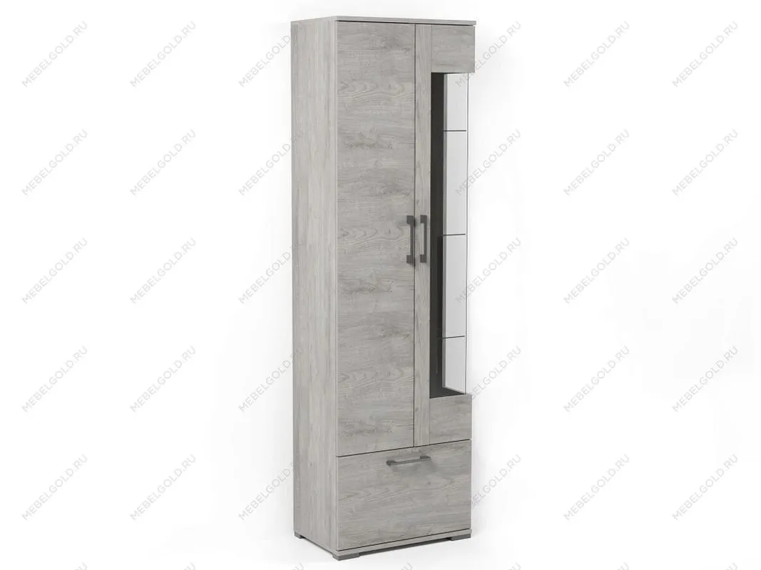 Пенал Д-3л со стеклом левый, Денвер (600*377*2020) Риббек серый, 31305