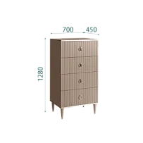 Комод 4 ящика Римини СОЛО (Мокка/Серебро) РМКМ-6(s)