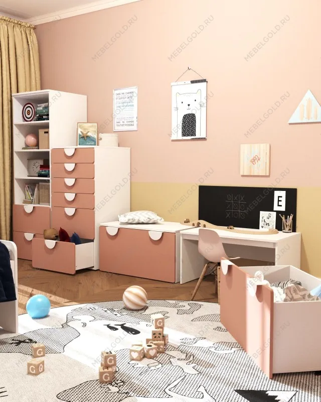 Комод Пикси, 6 ящиков 60x57x120, мечтательный пион | изображение 8