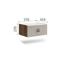 Тумба прикроватная Bogemia Woodline Fly Fi (Шелк) (Novabuk/Хром) БМТП-1