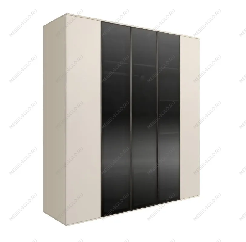 Шкаф 5-ти дв. Bogemia Air (Слоновая кость/Черный) БМШ2/5(3)