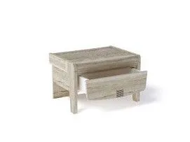 Тумба прикроватная, Мале (544*400*355) Дуб галифакс белый, 11209