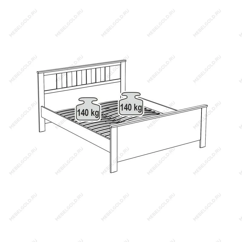 Кровать двуспальная Сага, 160х200 см, темно-бирюзовая | изображение 10