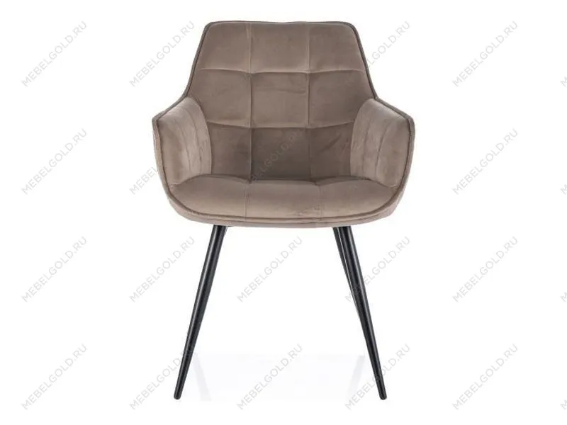 Стул кухонный Signal LILIA Velvet Bluvel 40 (темно-бежевый/черный)