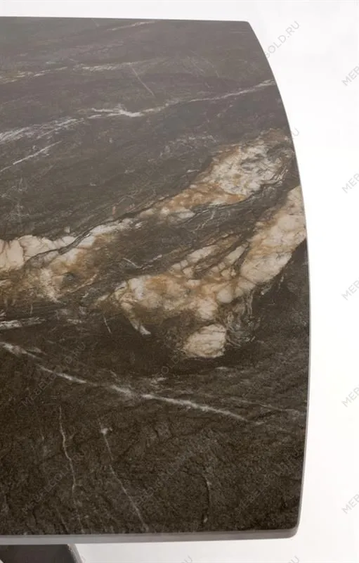 Стол обеденный Halmar ARMANI 165 (черный мрамор/черный) | изображение 7