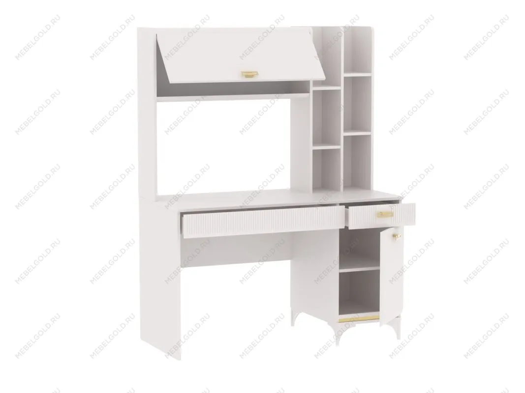 Стол письменный с надстройкой, Сиде Белый | изображение 1