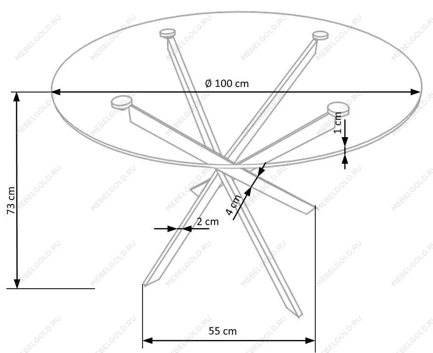 Стол обеденный Halmar RAYMOND (прозрачный/хром) | изображение 5