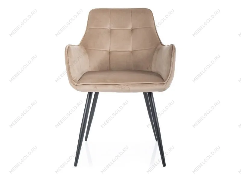 Стул кухонный Signal LEMON Velvet Bluvel 28 (бежевый/черный)
