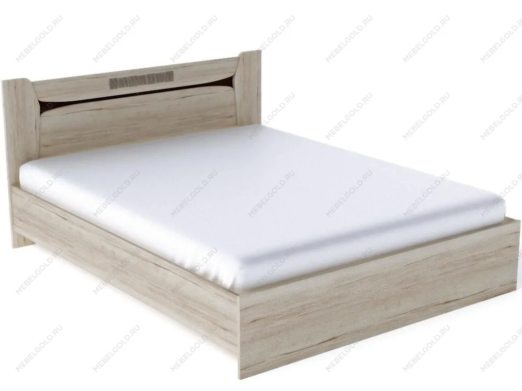 Кровать 1600 с подъемным механизмом, Мале (1658*2069*905) Дуб галифакс белый | изображение 1